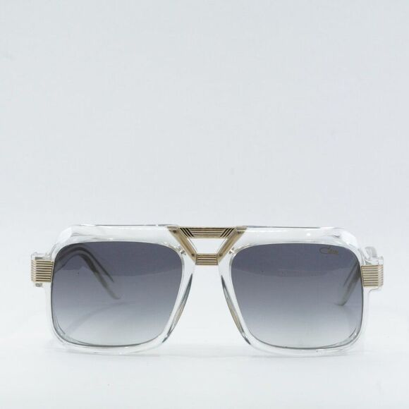 🕶️ New Cazal 669 003 Sunglasses - Transparent With Gold Frame, Grey Lenses - Picture 2 of 11